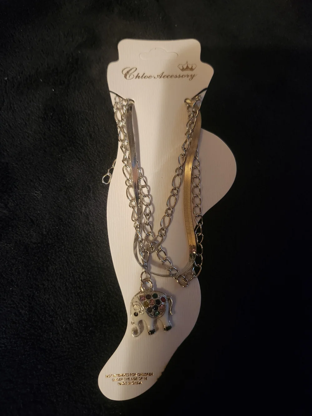 Chloe Multichain Bracelet with Multicolor Elephant Charm